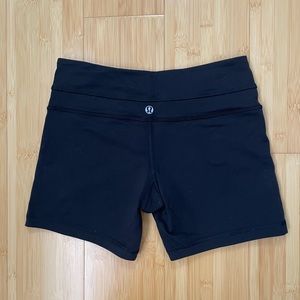 Lululemon black bike shorts size 4